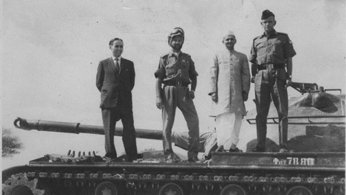 Lal Bahadur Shastri on Tank