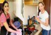 Celebrities cooking cleaning and doing their house work in lockdown Celebrities cooking cleaning